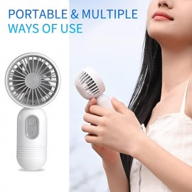 Portable Handheld Mini Fans, USB Rechargeable Personal Fan, Battery Operated Small Hand Held Fan with 3 Speeds for Travel/camping/Outdoor/Home/Office
