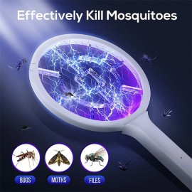 Professional Mosquito Killer Bat USB Rechargeable Electric Racket Kills Mosquitoes Insect Moth Fly Repellent Bug Zapper for Home
