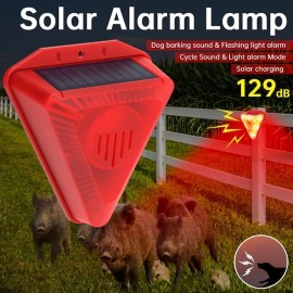 Alarm Security Sensor Animals Alarm Anti-wild Home Repellent Drive Animal Light Solar Boar Waterproof Sire Outdoor Away Alarm
