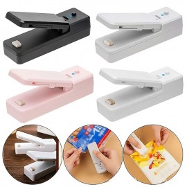 1pc Mini Bag Sealer, USB Rechargeable Portable Sealing Machine, Handheld Heat Vacuum Sealers For Plastic Bags, Kitchen Tools
